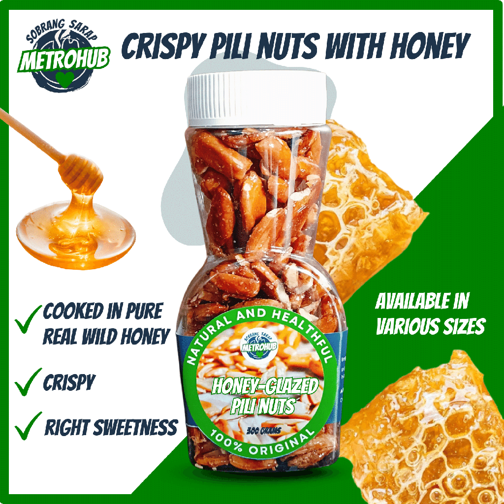 Honey Glazed Pili Nuts in a Sexy Bottle